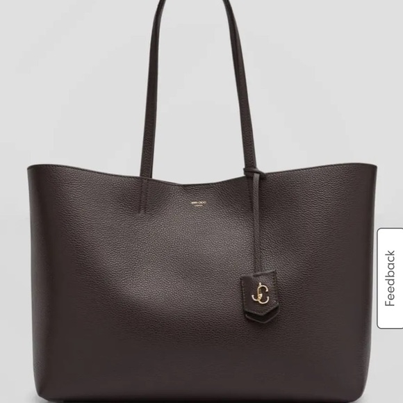 Jimmy Choo Nine2Five E/W Leather Tote + Pouch - Picture 1 of 15